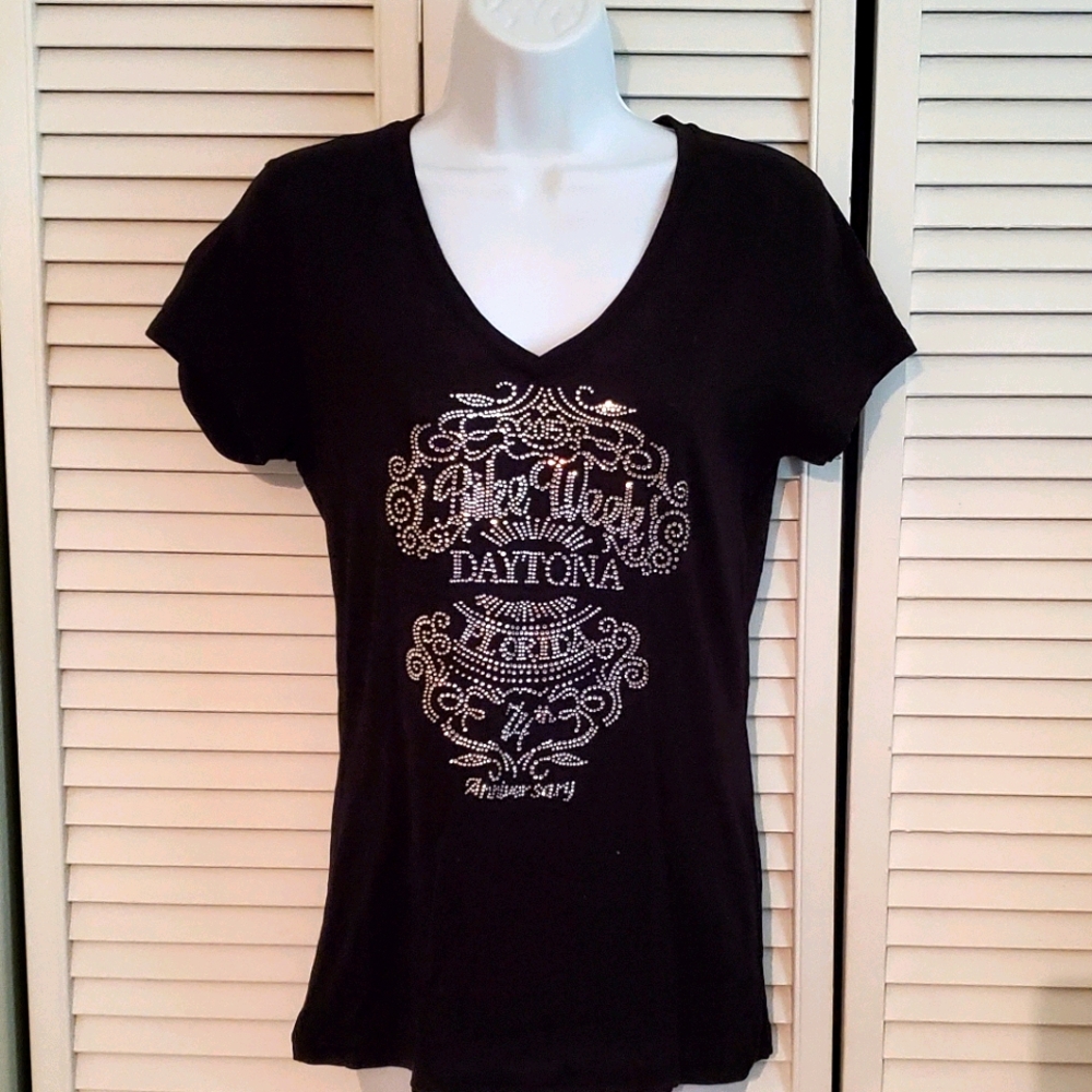 Harley Davidson crystal Daytona women's shirt MED